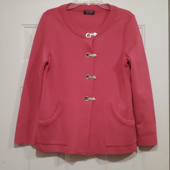Saint James Jackets & Blazers - Vintage Saint James Wool Jacket Cardigan- Pink - Large